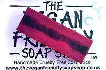 Load image into Gallery viewer, Pomegranate Noir, with Sparkling Mica - Théo’s Planet Soap Bar 110g